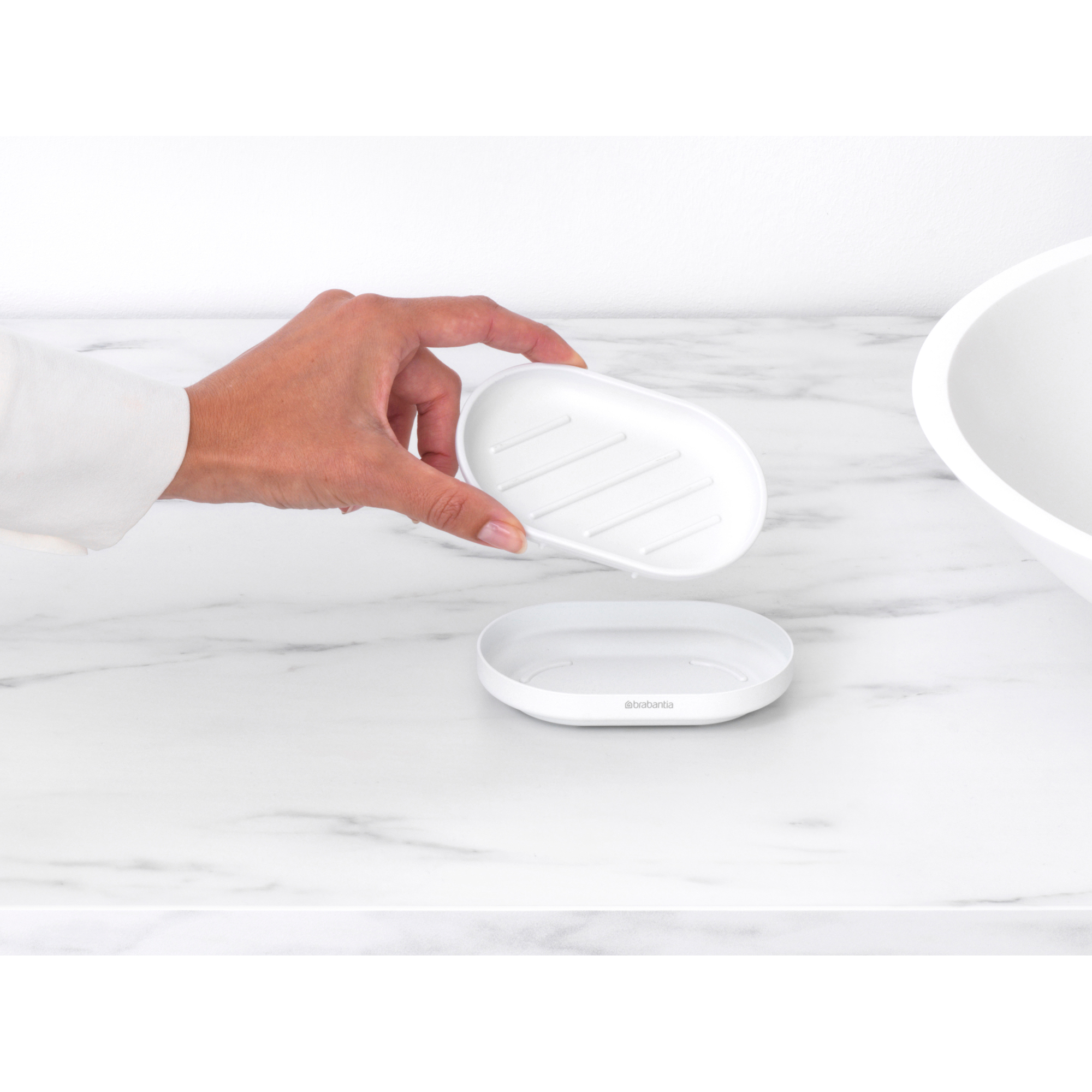 BRABANTIA MindSet ziepju trauciņš, Mineral Fresh White