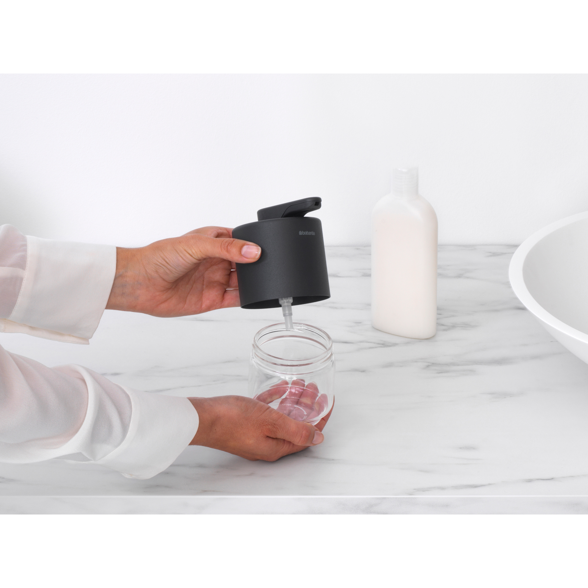 BRABANTIA MindSet ziepju dozators, 200ml, Mineral Infinite Grey