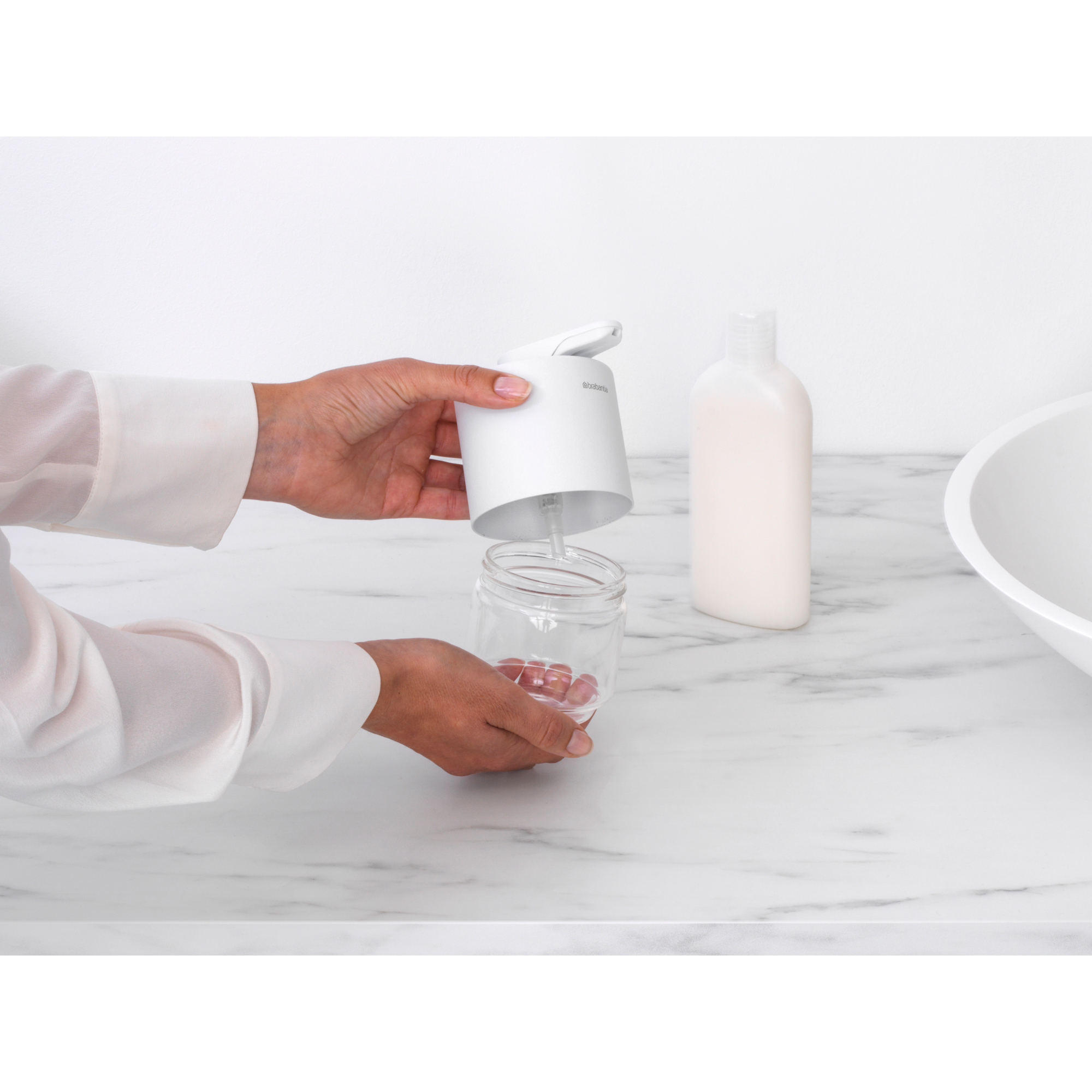 BRABANTIA MindSet ziepju dozators, 200ml, Mineral Fresh White