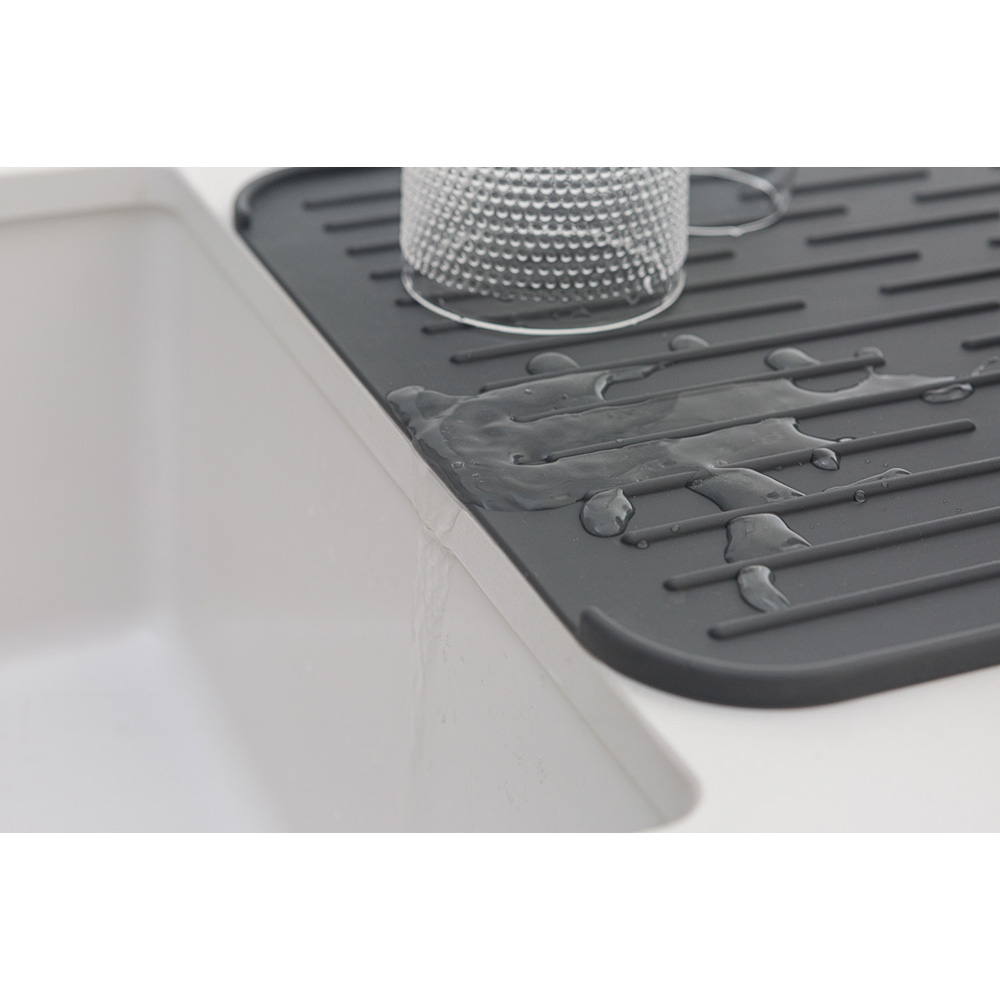 BRABANTIA Silikona trauku žāvēšanas paliktnis, dark grey