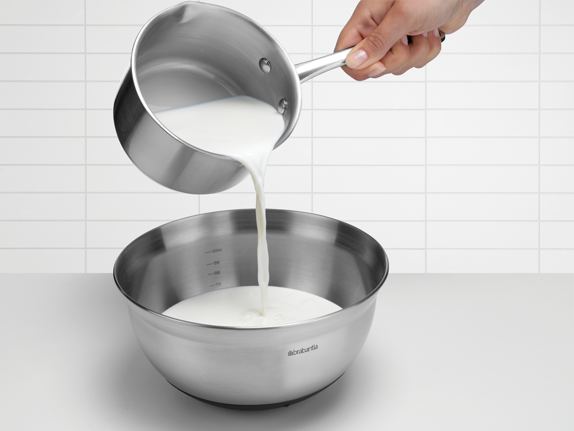 BRABANTIA Putošanas bļoda, 1,6 litrs, Matt Steel