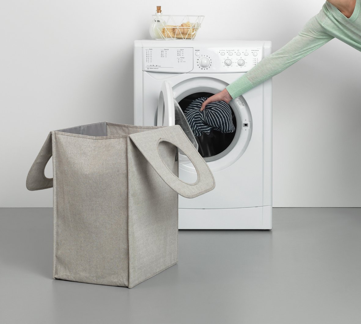 BRABANTIA Veļas soma kantaina, 55 l, grey