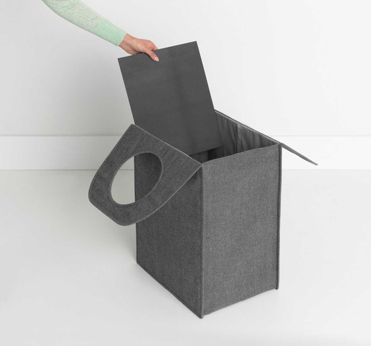 BRABANTIA Veļas soma kantaina, 55 l, Pepper Black